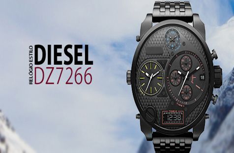 Relógio estilo Diesel DZ7266 analógico masculino